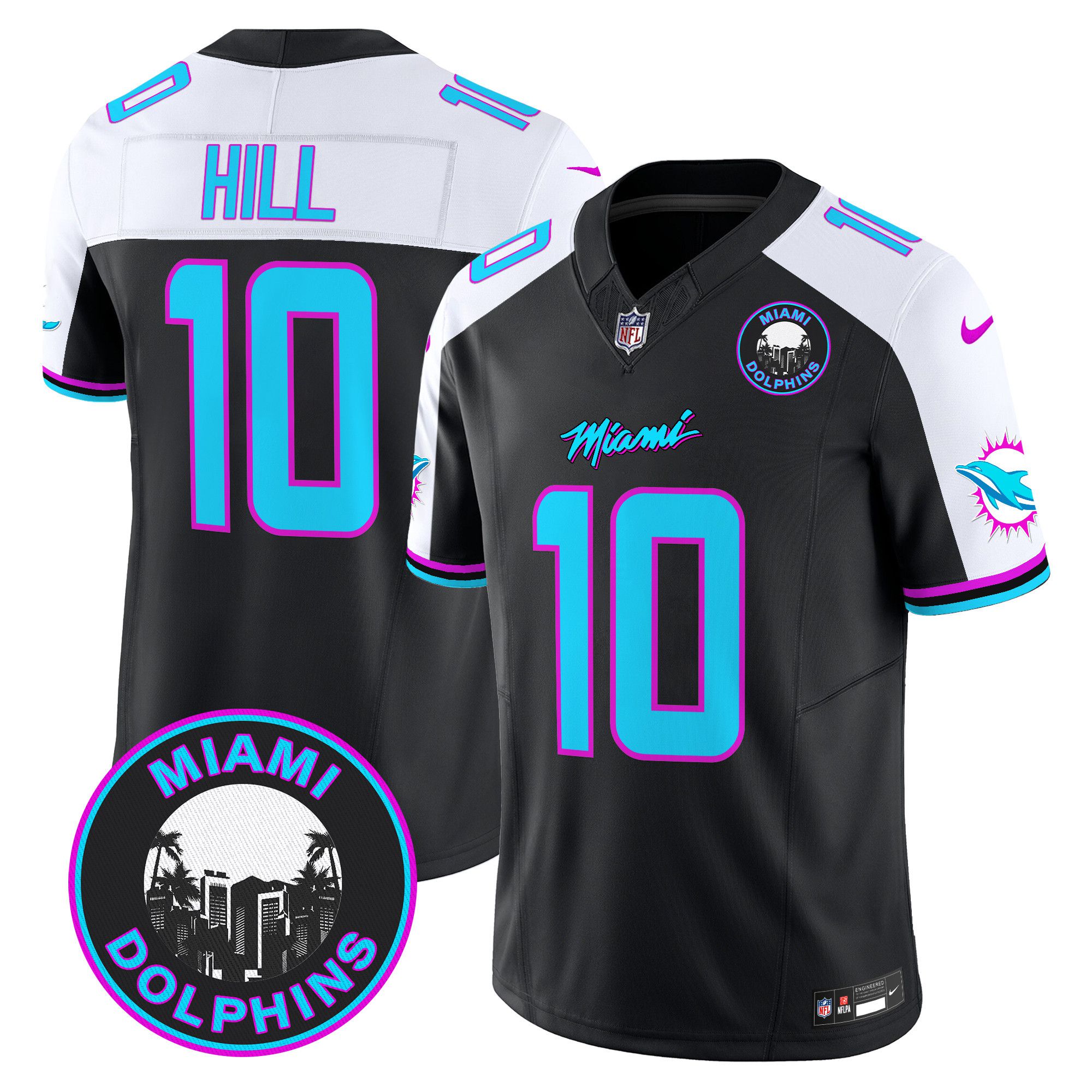 Men Miami Dolphins #10 Hill Black 2024 Nike Vapor Limited NFL Jersey->indianapolis colts->NFL Jersey